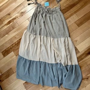 Plus Size Smock Dress Color Block